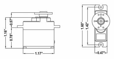 Hitec HS81 technical drawing