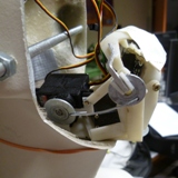 Fixation of the eye module side view